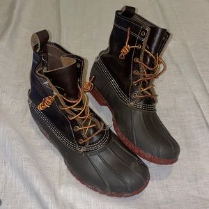 L.L Bean Mens Dark Brown Leather Boots